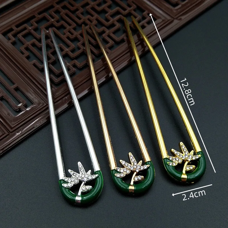 여성용 핸드메이드 헤어 액세서리, 금속 머리핀, 신부 헤드웨어, 가방당 10 개, 128x24mm