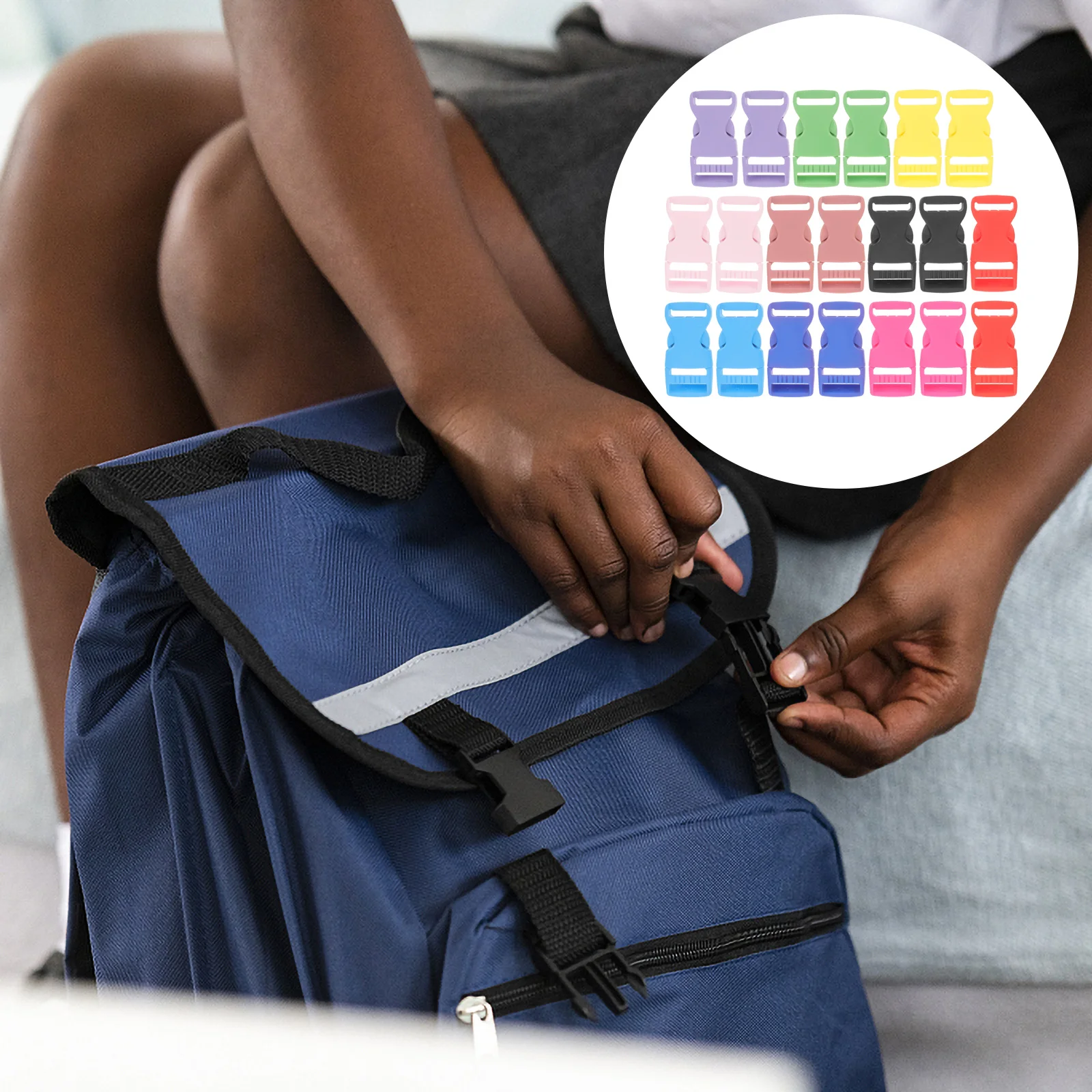 

10 Pairs Snap Buckles Convenient Belt Hiking Accessories Schoolbag Detachable Backpack Daily Plastic Wear-resistant Travel