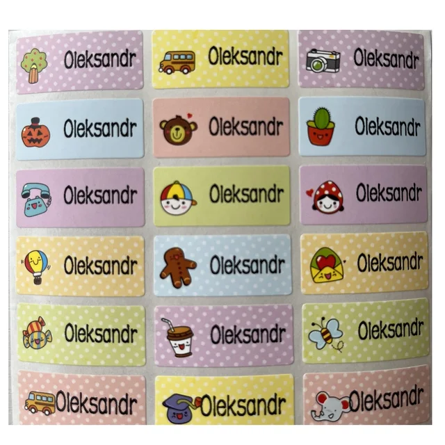 이름 태그 스티커 맞춤형 스티커, 방수 개인 라벨, 어린이 학교 문구, 사무실 로고 스티커, S 사이즈로 다양한 언어로 인쇄가 가능하며 방수와 피로 방지 기능이 있는 스티커