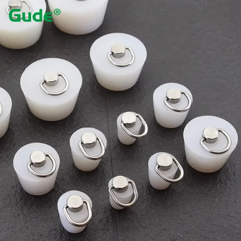 Silicone Rubber Plugs Tapered Silicone Rubber Stopper With D Ring Handle Pipe Tube Hole Plugs Sealing Bung