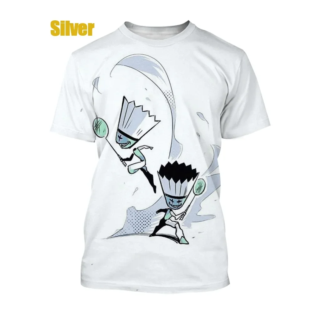 

Fun round neck men's and women's T-shirts, fashionable clothing, sportswear, badminton pattern, 3D printing, large sweaters
