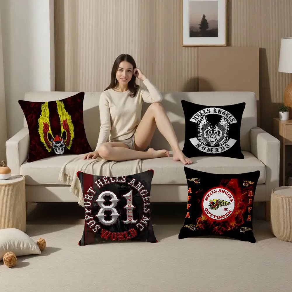 Coussins Hells Angels - Housses décoratives pour fans de moto