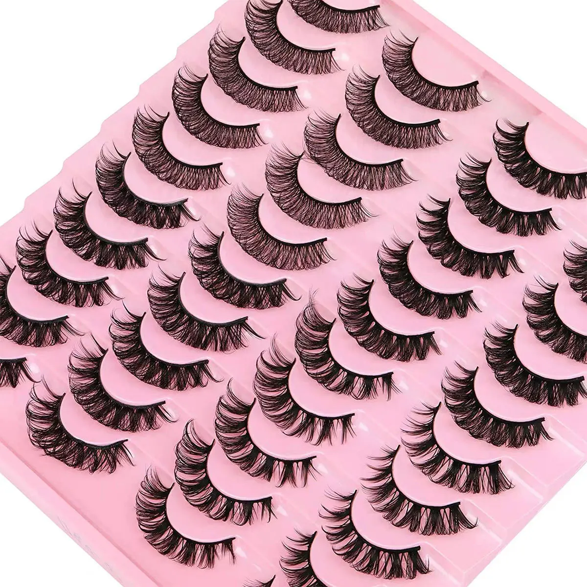 

20 Pairs of Multi-Layer Artificial Eyelashes Reusable Long-Lasting False Eyelashes for Festival Party Wedding Dating EIG88