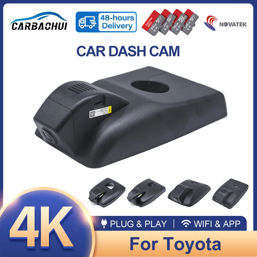 

4K Car DVR Dash Cam Camera Video Recorder For Toyota RAV4 CHR Highlander Camry Corolla Levin Kluger IZOA Vellfire Alphard Avalon