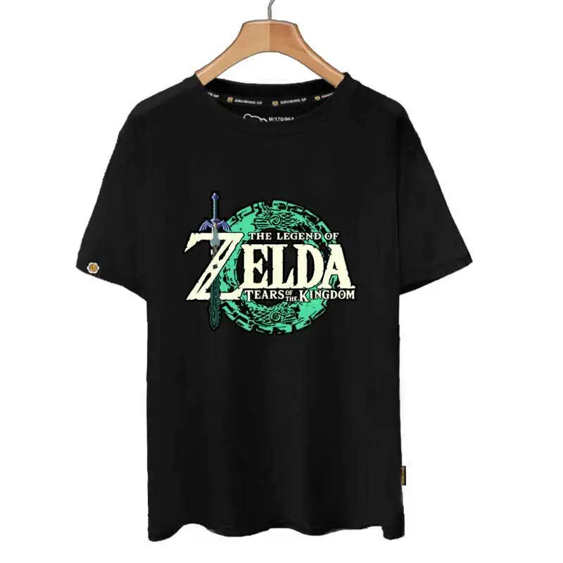

Zelda Series The Kingdom Tears Short Sleeve T-shirts for Male and Female Students Pure Cotton Half Sleeve Clothing