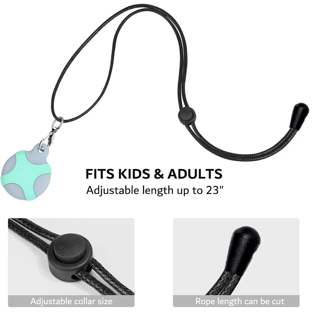 Children's AirTag Necklace with Secure Keychain Holder - Hidden GPS Tracker