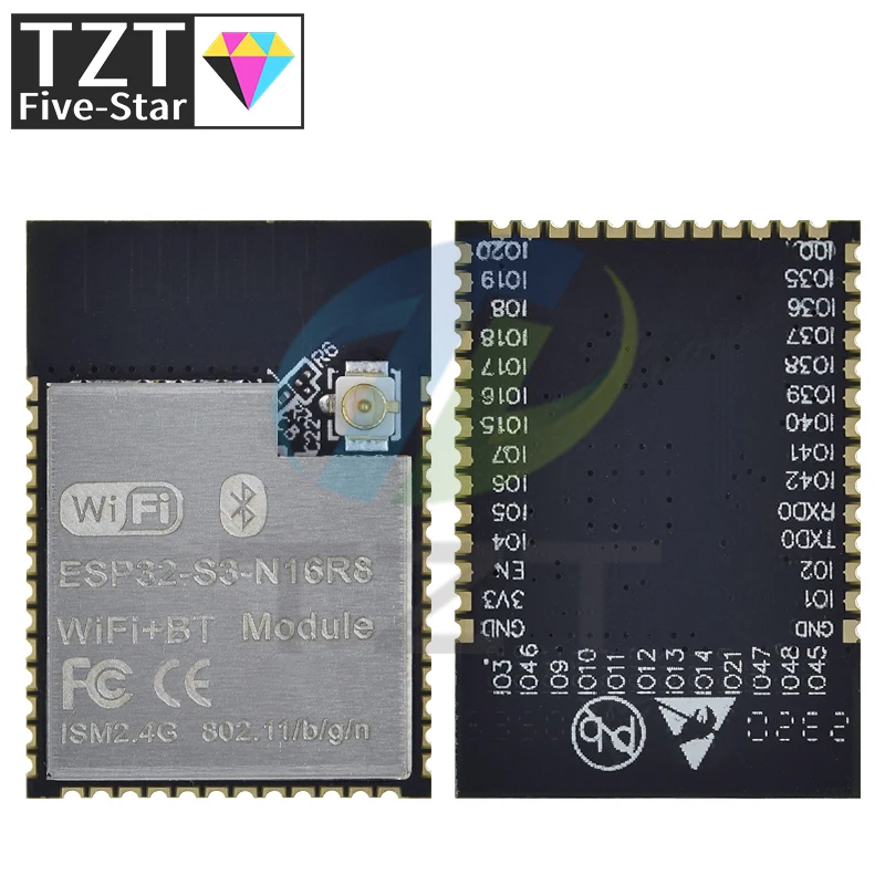 Esp32-S3 Dual Core 32-Bit Lx7 Mcu Rf Bluetooth 5 Modulo Wifi 802.11B G N 20 Ddbm Esp32-S3-Wroom-N16R8