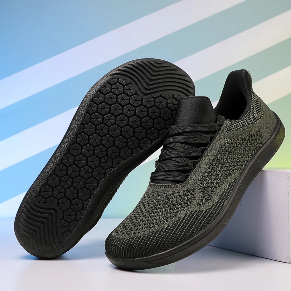 Minimalist Barefoot Shoes Breathable Wide Toe Cross Trainer Hands Free Slip On Running Shoes Casual Mesh Sneakers for Men Women 4