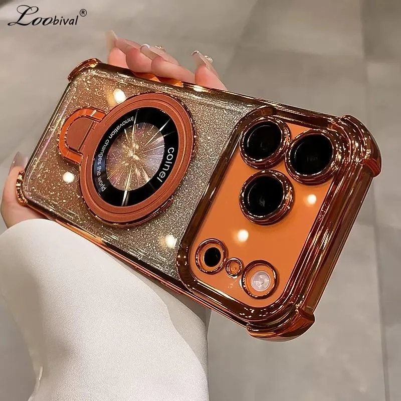Glitter Ring Holder with Gradient Bumper and Camera Protection