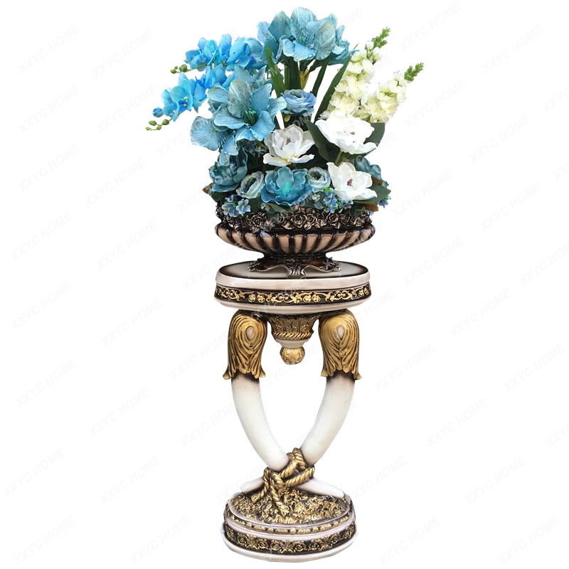 

Vase Decoration Living Room Flower Arrangement European Home Emulational Floriculture Set Fake Flower