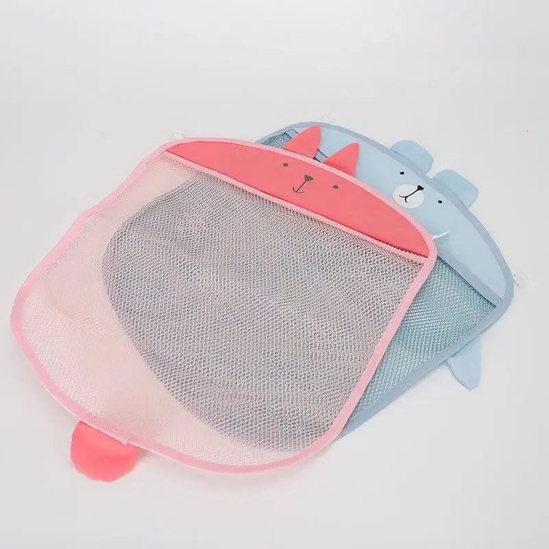 Baby Shower Toy Cute Bunny Bear Net Toy Storage Bag Strong Suction Cup Kids Shower Game Bag Child Bathroom Organizer Water Toys