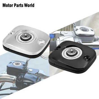 오토바이 크롬 블랙 프론트 브레이크 마스터 실린더 커버, 할리 다이나 로우 라이더 소프테일 팻 보이 FXDF 투어링 로드 킹 트라이크용 상품 이미지