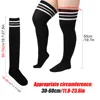 1Pair Plus Size Womens Thigh High Socks for Thick Thighs- Extra Long Striped Thick Over the Knee Socks- Leg Warmer Boot Socks 2