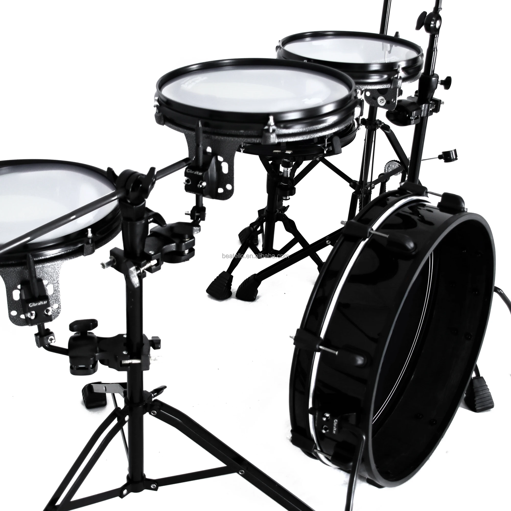 JBK Professional Percussion Low Frequency 5 Piece Drum Portable Tablet Pad Drums Set Full Sizes Professional Drum Kits