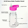 4PCS Reusable Double Layer Plastic Water Bottles With Lid And Straw 10Oz DIY Snowball Cup with Pre Drilled Hole Drinkware Cups 2