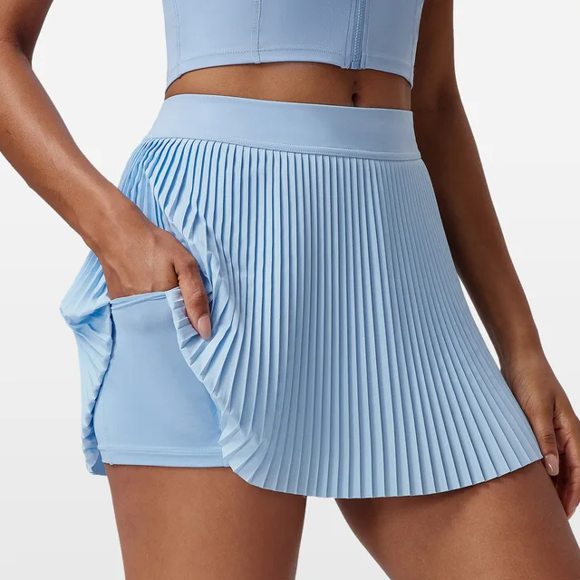 Floral Discount Sports Skirt for Women Quick-drying Badminton Tennis Trousers Skirt Fitness Half-body Pleated Skirt Shorts 4