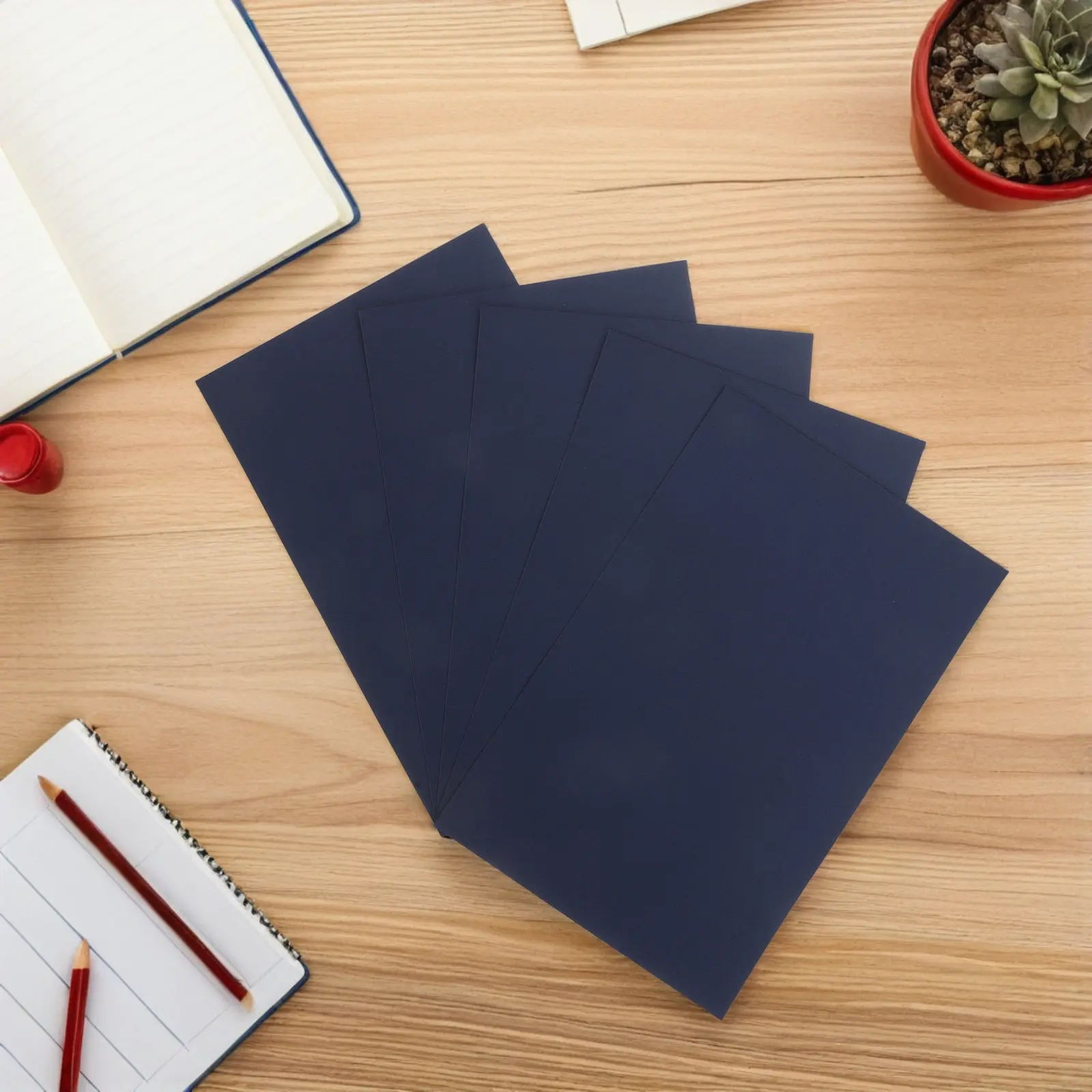10장 바인딩 용품 키트 7x11인치 네이비 블루 질감 커버 소재, 책 재제본, 스크랩북, 인사말 카드, 사무용