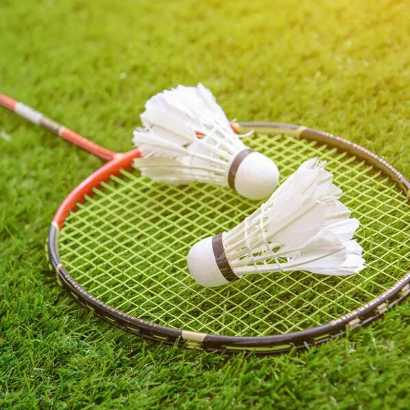 12Pcs Badminton Shuttlecocks White Duck Feather Badminton Balls Sports Training Balls Indoor Outdoor Game