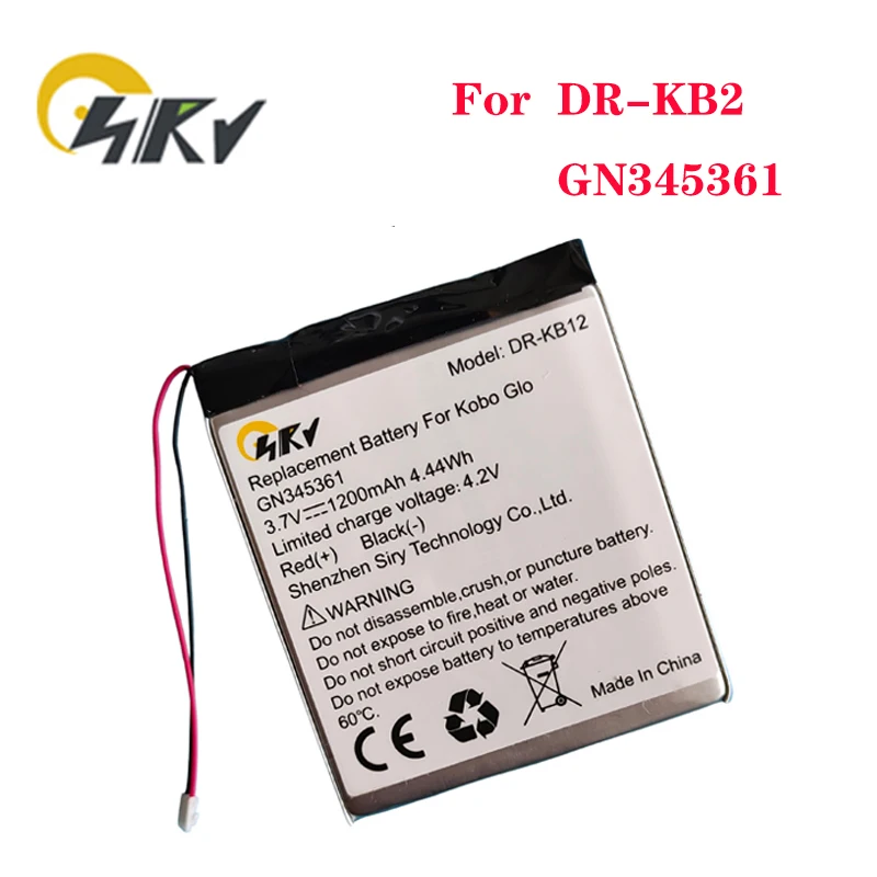Gn345361 Dr-Kb12 Batteria Ai Polimeri Di Litio 3.7V 1200Mah Sostituzione Per Lettore Di Libri Elettrico Kobo Glo