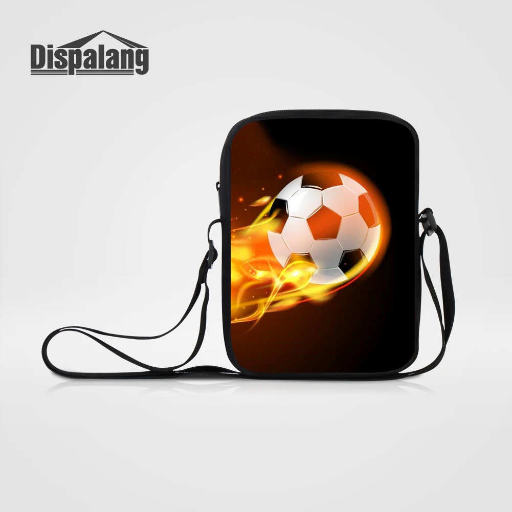 

Dispalang Мужская мини сумка через плечо, классные футбольные принты, повседневные деловые сумки-мессенджеры, спортивные баскетбольные мячи через плечо, школьные сумки