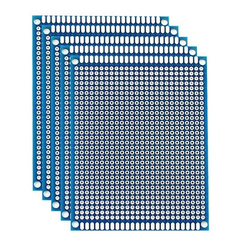 양면 프로토타입 PCB 보드, 범용 인쇄 회로 기판, 아두이노 실험용 PCB 동판용, 7x9cm, 로트 당 5 개