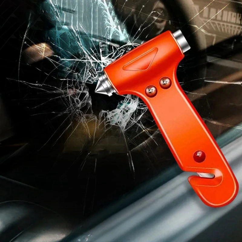 2 In 1 Car Safety Hammer Emergency Glass Breaker Cut Seat Belt High Hardness Tungsten Steel Rescue Tool Auto Accessories