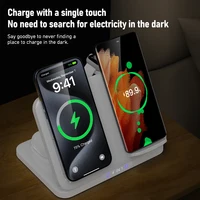 Magnetic Wireless Charger Stand Foldable Fast Charging For iPhone 17 16 15 14 13 Samsung S25 Xiaomi Airpods Pro Apple Watch 11~2 - Image 2