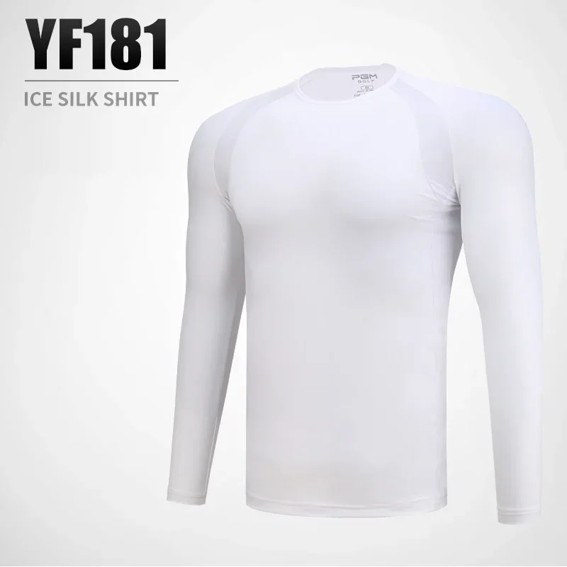 PGM 남성용 자외선 차단 셔츠, 긴팔 티셔츠, 아이스 타이츠, 자외선 차단 트레이닝 속옷, 골프 스포츠웨어