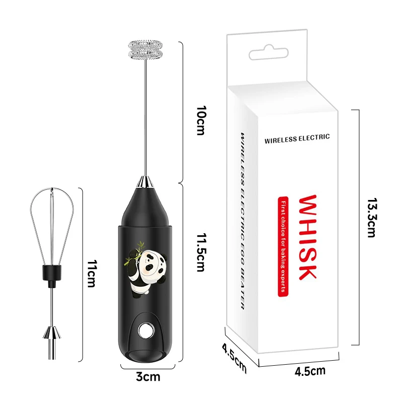 Premium Stainless Steel Handheld Milk Frother with Stand - Perfect for Coffee, Protein Shakes, and Hot Cocoa