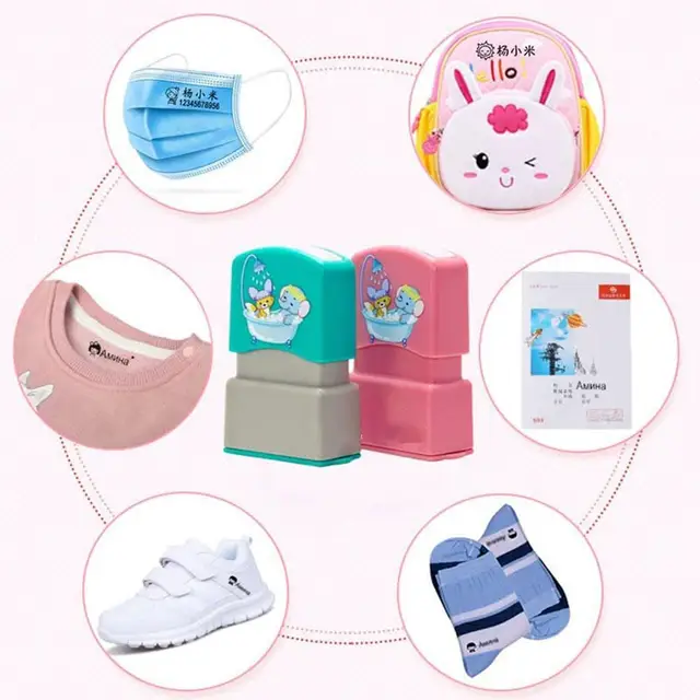 Children's Name Seal No Support Custom Student's Name Stamp Kindergarten Clothes Waterproof Name Sticker Stamp Birthday Gift 4