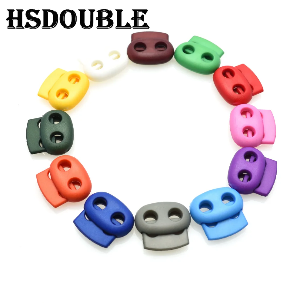 혼합 다채로운 플라스틱 스토퍼 코드 잠금 콩 토글 클립, 의류 신발끈 운동복 액세서리, 5mm 구멍, 12 개/팩