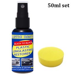 Car Plastic and Leather Gloss Restorer - Auto Polish and Repair Coating Renovator (50ml)