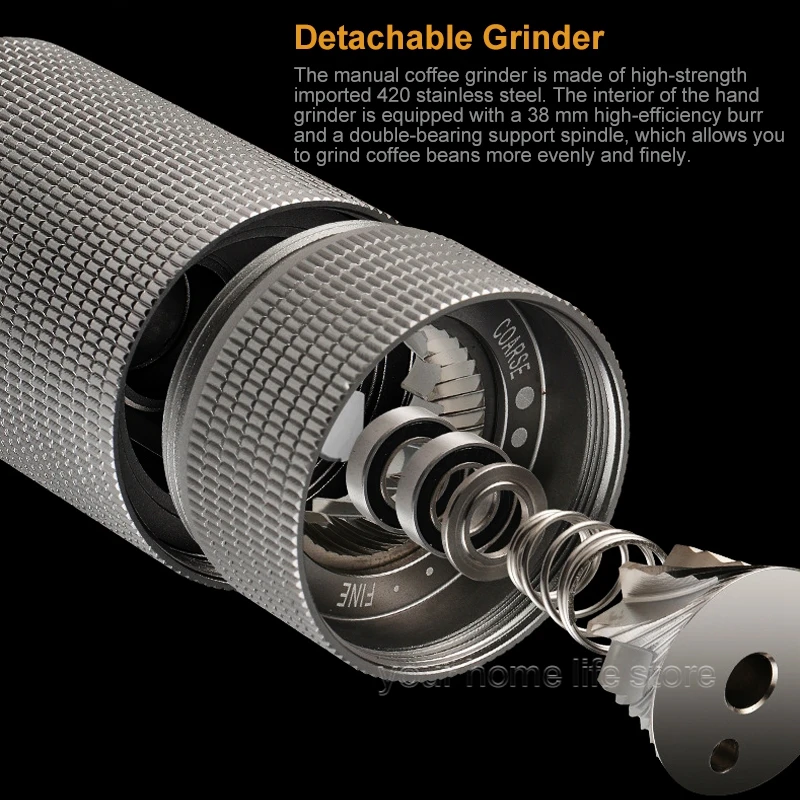 Grind Hand Grinder For Moka Pot Hand Coffee Grinder 5/6/7-axis