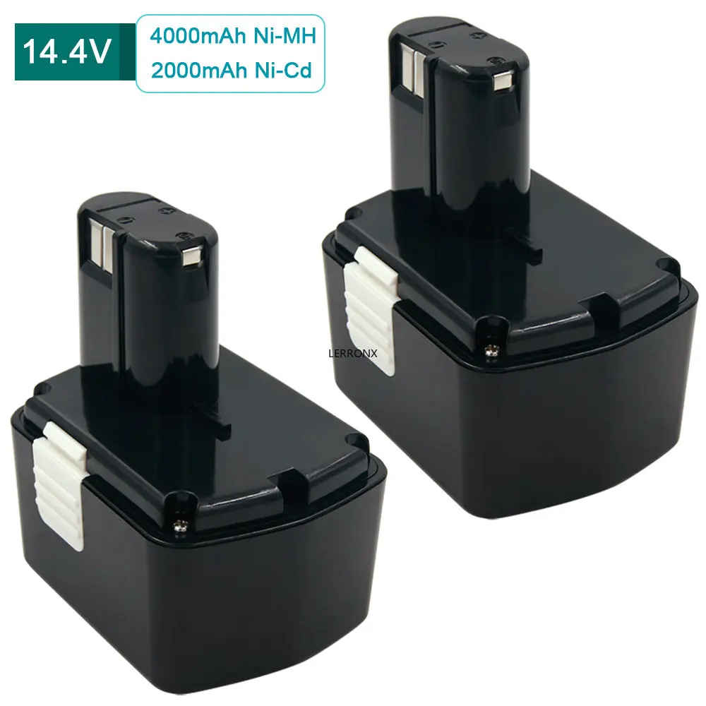 Фото 14,4 V Ni-MH/NI-CD 4.0Ah/2.0Ah EB1414S EB1412 перезаряжаемая сменная батарея для Hitachi EB1424 EB1430 DS14DVF3 DS14DFL DV14DL №1