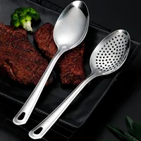 Cuillère passoire en acier inoxydable 304, louche filtrante, écumoire alimentaire, ustensiles de cuisine pratiques 3