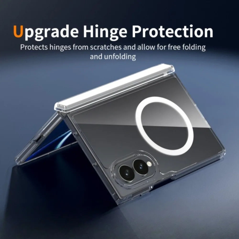 Transparent Magnetic Shockproof Case with Camera Protection & Magsafe Compatibility