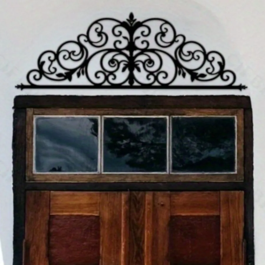 Art Deco Iris Scroll Metal Duvar Sanatı - Yatak Odası, Düğün ve Noel İç Mekan Atmosferi için Çiçek Temalı Asılı Dekor