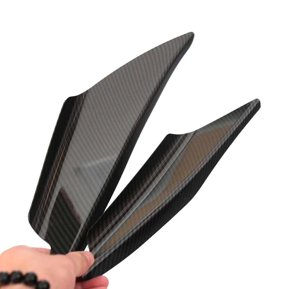 4PCS Universal ABS Surface Car Bumper Front Lip Splitter Spoiler (Carbon Fiber) Car Bumper Cover