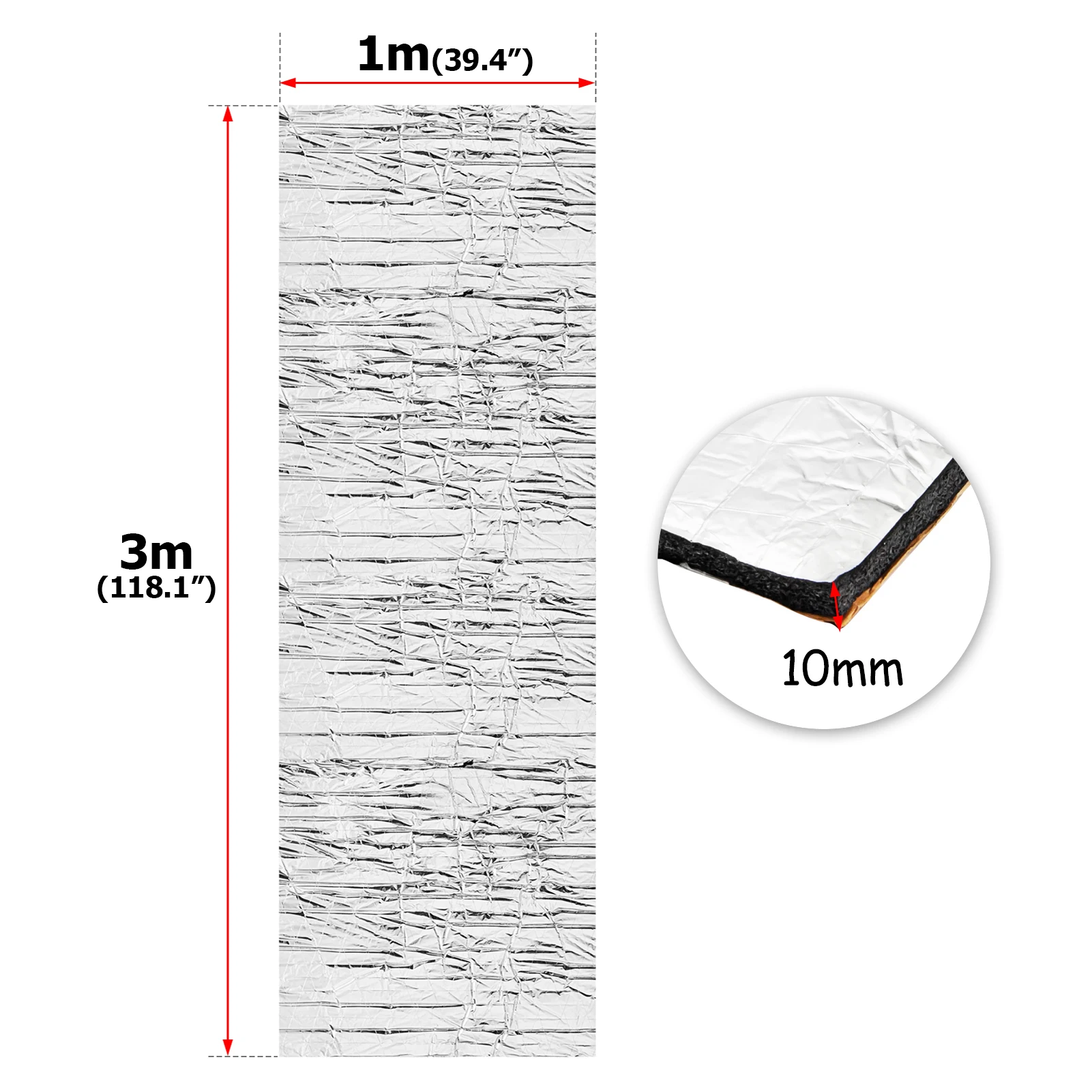 Heat Shield Insulation Thermal Sound Deadening Control Noise Damping Mat 3/8 car truck firewall heat sound deadener insulation mat noise insulation wool car heat sound thermal proofing pad