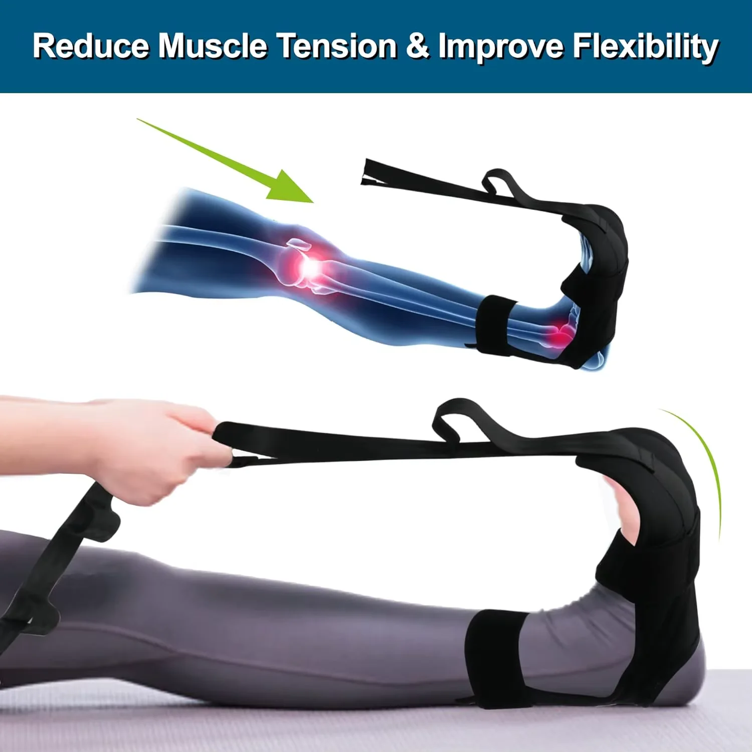 Yoga Stretching Band Segmented Adjustment Assisted With Foot Stretching Band Rehabilitation Training Foot and Leg