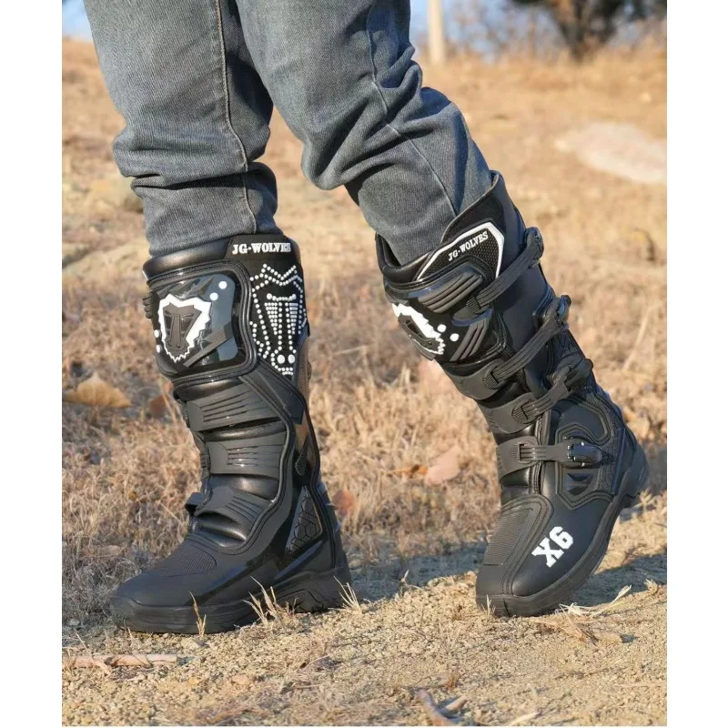 JG · WOLVES/Nine-strand Wolf Off-Road Motorcycle Riding Shoes