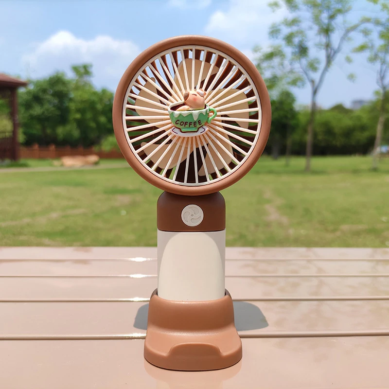Mini Ventilateur Portable USB En Forme De Capybara - 3 Vitesses - Rechargeable - Idéal Voyage, Bureau