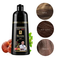 Shampoing de teinture capillaire 3 en 1 pour cheveux gris, crème de soin capillaire nourrissante de sécurité à base de plantes naturelles pour femmes et hommes 1
