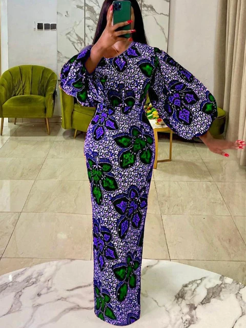 Wunmi Lantern Sleeve Print Dress - Image 2