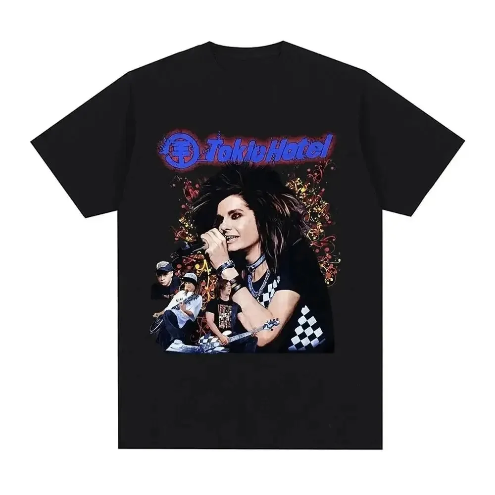 Rock Band Tokio Hotel Kaulitz Print Tshirt Cotton T-shirt Trend Short Sleeve Tee Men Women Hip Hop Streetwear T Shirt Clothes