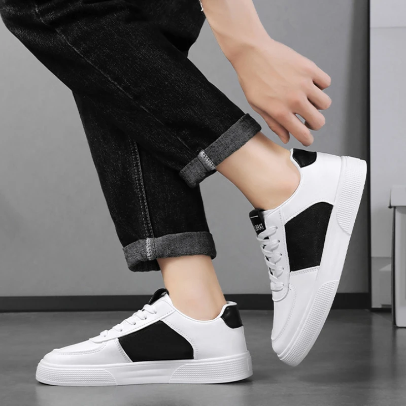 2024 Summer New Men's Breathable White Sneakers, Fashionable And Versatile Sports Casual Shoes 5