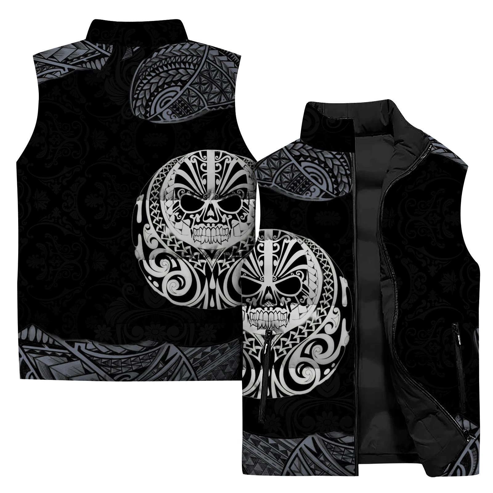 Chaleco fresco, ropa cálida para hombre, chalecos duraderos para hombre, línea de tótem con impresión 3D, chaquetas de moda para hombre, chaleco de viento frío para hombre