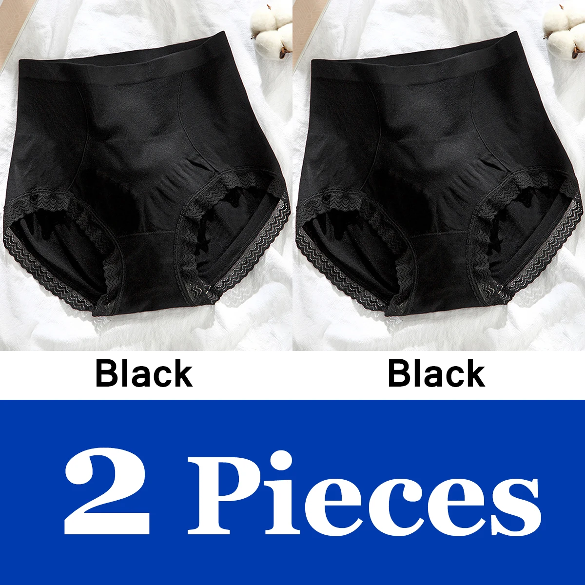 2 Pcs Lingeries Lace Cotton Crotch Full Briefs High Waist Abdominal Underwear  Granny Panties Flexible Breathable Comfortable - Panties - AliExpress