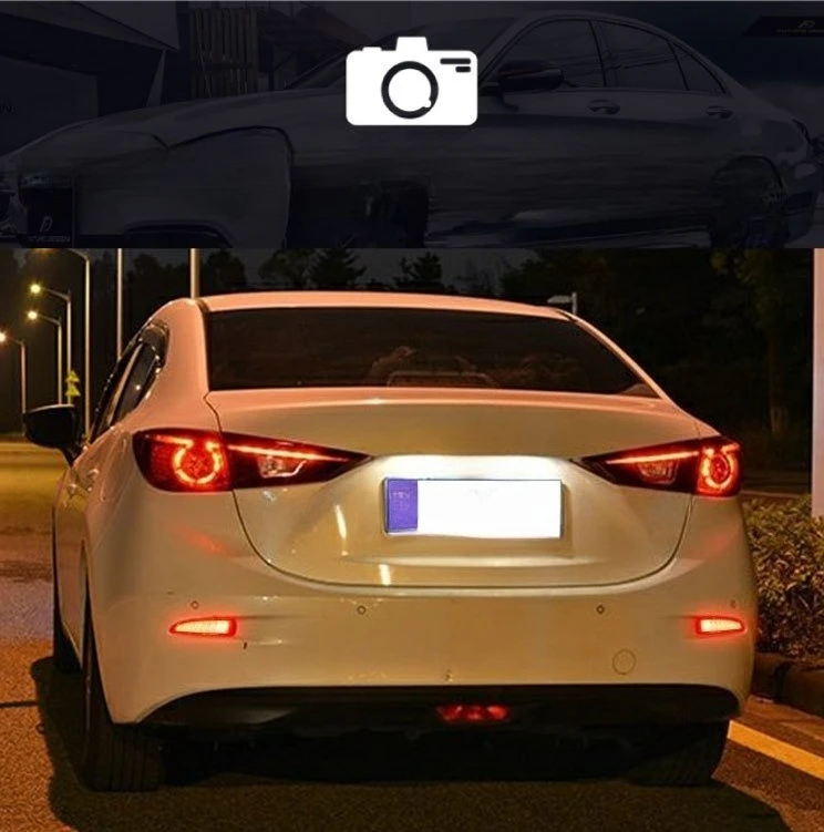 For Mazda 3/Mazda6 Atenza Axela 2014-2019 Car Rear Bumper Light Reflector DRL Driving Brake Lights Red Light Dynamic Turn Signal detail image 10