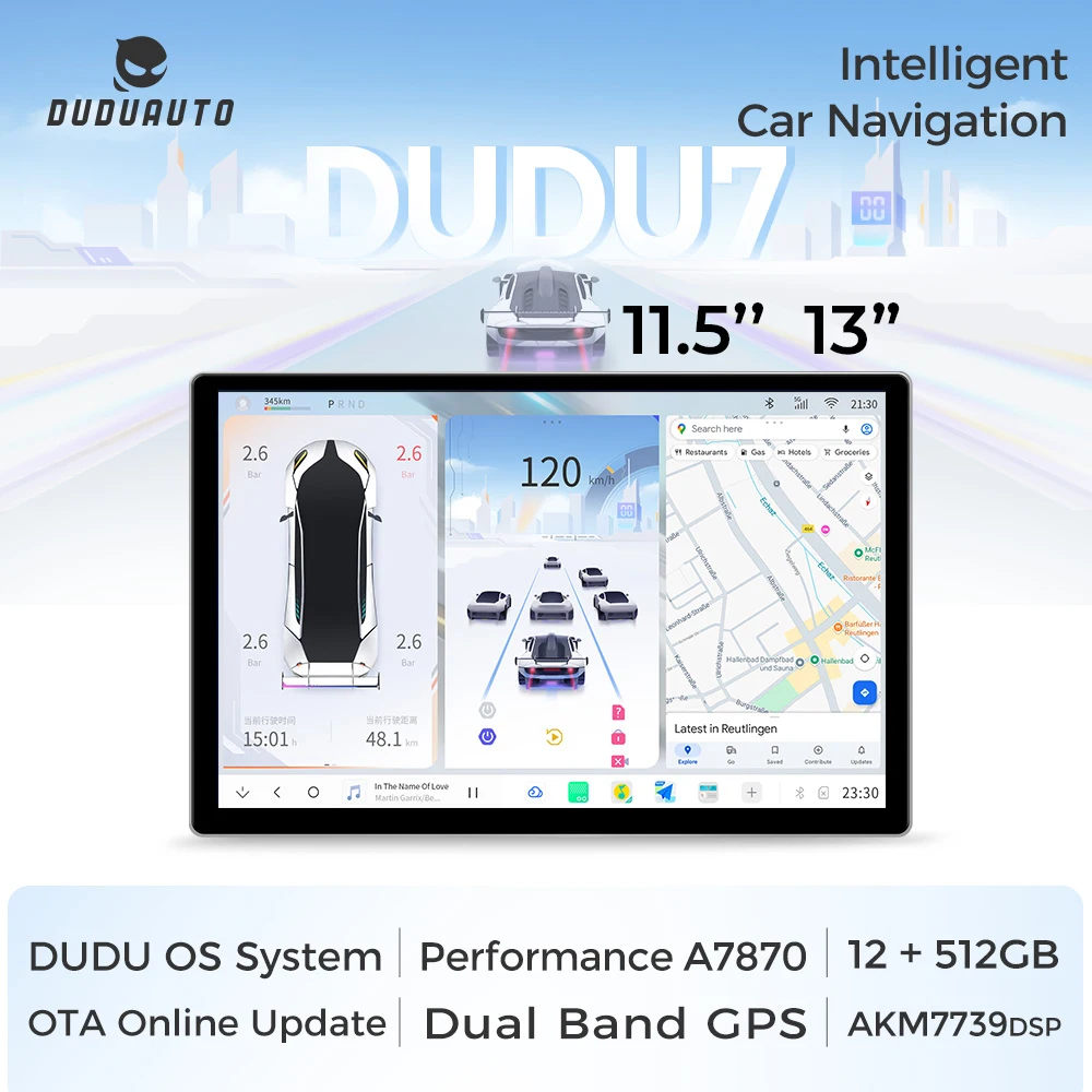 DUDUAUTO DUDU7 12G+512GB Car Intelligent Systems 11.5/13 Inch Android ...